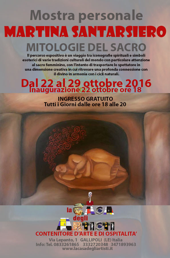 Locandina della mostra di Martina Santarsiero